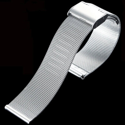 Rozsdamentes acél óraszíj Ricardo Barletta, ezüst, milánói szíj
