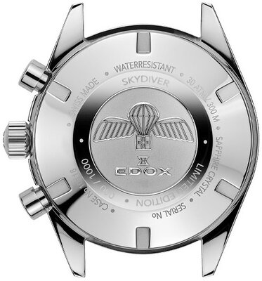Edox SkyDiver Chronograph Quartz 10116-3-vidn Limited Edition 1000db ( + tartalék szíj )