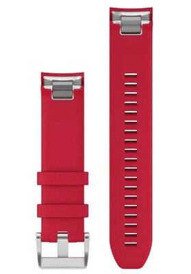 szilikon óraszíj Garmin 22mm (kompatibilis Garmin Fenix 8/7/6 (47mm), Epix 2 stb.), piros V4, QuickFit, 010-12738-17