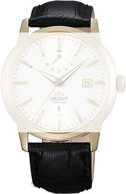 Bőr óraszíj Orient UDESQAB 22mm (kompatibilis modellek AF05, FD0J), fekete