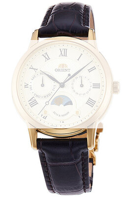 Bőr óraszíj Orient UL005012G0 17mm (kompatibilis RA-KA00), barna