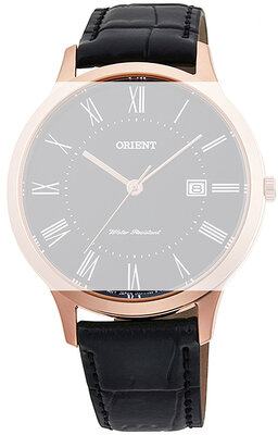 Bőr óraszíj Orient UL00E011P0 18mm (kompatibilis model RF-QD00), fekete