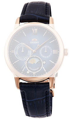 Bőr óraszíj Orient UL018011P0 17mm (kompatibilis RA-KA00), kék