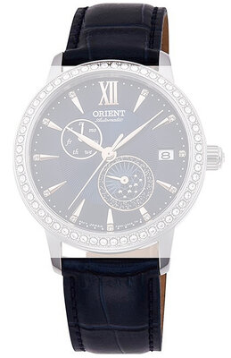 bőr óraszíj Orient UL028013J0 18mm (kompatibilis RA-AK00), kék