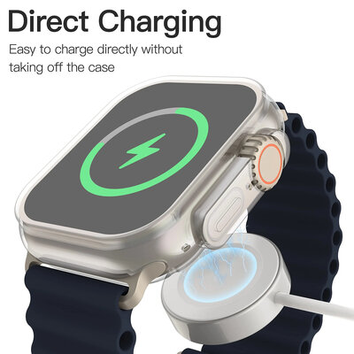 Védő tok (pro Apple Watch Ultra 49mm), szilikon, átlátszó