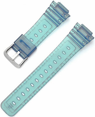 Műanyag óraszíj Ricardo Felino 16mm (kompatibilis Casio G-Shock GA-2100/GA-2110, DW-5600, GW-6900), Blue/Transparent