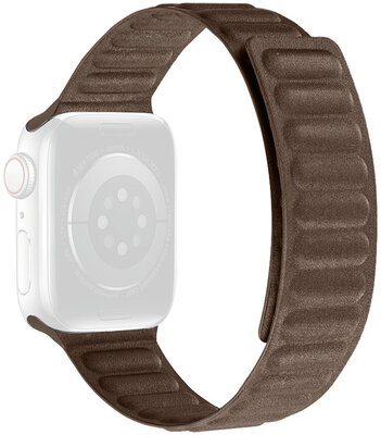 Szövet óraszíj Ricardo (kompatibilis Apple Watch 44/45/49mm), Brown, mágneses