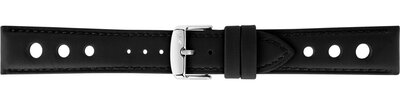 Bőr óraszíj Morellato Tropea 5968D99.019 M, fekete, újrahasznosított anyag