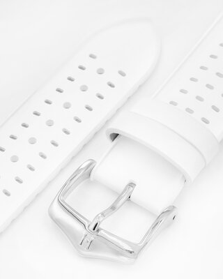 kaucsuk óraszíj Hirsch NYAD M 0920099100-2, fehér, természetes kaucsuk, hossz M, Quick Release