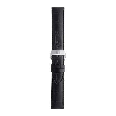 Bőr óraszíj Tissot T852.013.405 19mm, fekete, Quick Release
