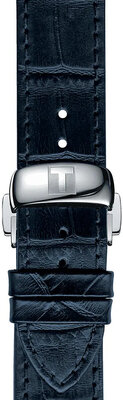 Bőr óraszíj Tissot T852.032.781 19mm, kék, Quick Release