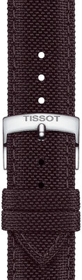 Textil pánt Tissot T852.048.181 21mm, barna, Quick Release