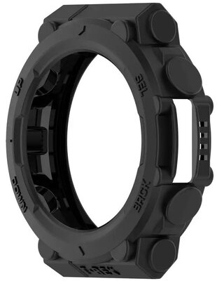 Védőburkolat (Amazfit T-Rex 2 készülékhez), műanyag, fekete