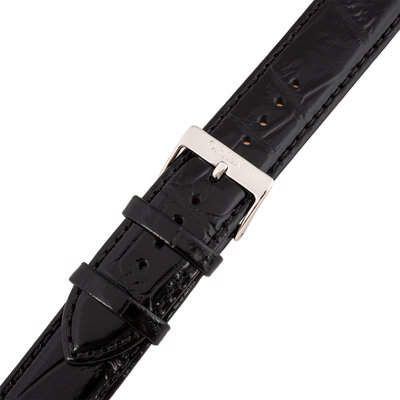 Bőr óraszíj Orient UDEMFSB 20mm (kompatibilis modellek GW01), fekete
