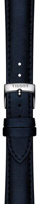 Bőrszíj Tissot T852.050.305 18mm, kék, vegan, Quick Release