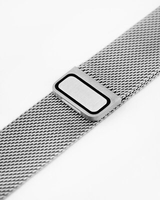 Acél csat Hirsch Milanaise L 30161434-2, ezüst, mágneses, hossz L, Quick Release