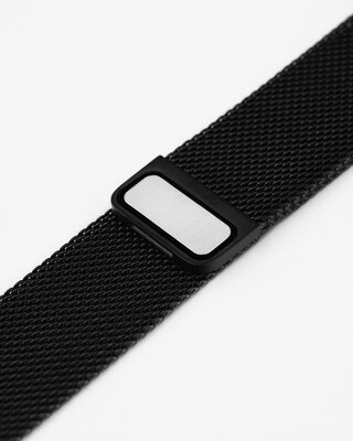 Acél csat Hirsch Milanaise L 30161450-5, fekete, mágneses, hossz L, Quick Release