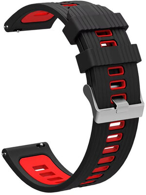 Szilikon óraszíj Ricardo Claviere 22mm, Black/Red, Quick Release
