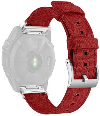 Nylon pánt Ricardo 22mm (pro Garmin Fenix 8/7/6 (47mm), Epix 2 aj.), piros, QuickFit
