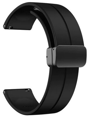Szilikon pánt Ricardo 22mm (pro Amazfit Bip 5, 6), fekete, Quick Release