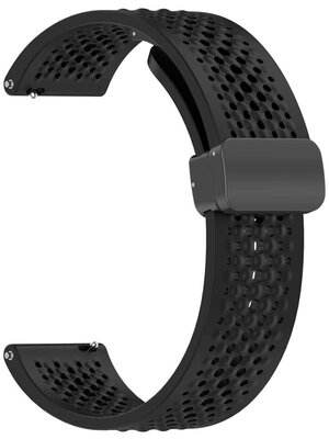 Ricardo 22mm szilikon pánt (Xiaomi), fekete V2, gyorskioldó