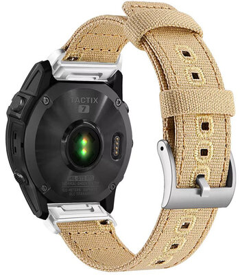 Ricardo 22mm-es nejlon szíj (Garmin Fenix 8/7/6 (47mm), Epix 2 stb. modellekhez), bézs, QuickFit