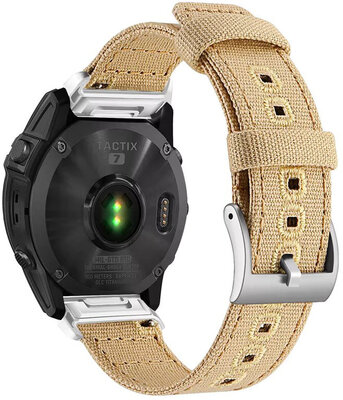 Ricardo 26mm-es nejlon szíj (Garmin Fenix 8/7X/6X (51mm), Tactix stb. modellekhez), bézs, QuickFit