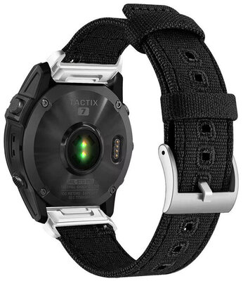Ricardo 22mm-es nejlon szíj (Garmin Fenix 8/7/6 (47mm), Epix 2 stb. modellekhez), fekete V5, QuickFit