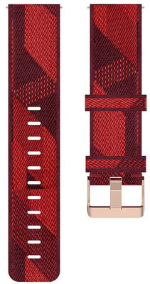 Ricardo Nylon szíj 20mm (Garmin Venu, Venu Sq, Venu Sq 2, Venu 2 plus, stb.), piros, gyorskioldó, Gyorskioldó