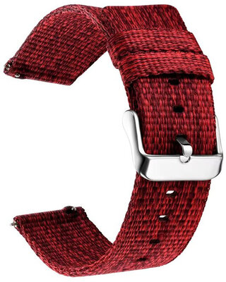 Nylon pánt Ricardo 20mm (pro Garmin Venu, Venu Sq, Venu Sq 2, Venu 2 plus aj.), piros V2, Quick Release