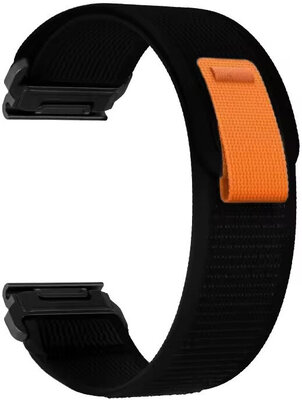 Nylon pánt Ricardo 20mm (pro Garmin Fenix 8/7/6 (47mm), Epix 2 aj.), fekete V1, QuickFit