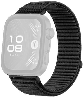 Nylon óraszíj Ricardo Frabosa (kompatibilis Huawei Watch Fit 3, 4, 4 Pro, 5, 5 Pro), Black