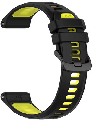 Szilikon óraszíj Ricardo Gressoney 22mm (kompatibilis Garmin Forerunner 970), Black/Yellow