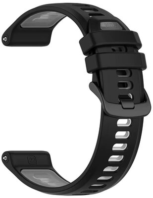Szilikon óraszíj Ricardo Gressoney 22mm (kompatibilis Garmin Forerunner 970), Black/Gray