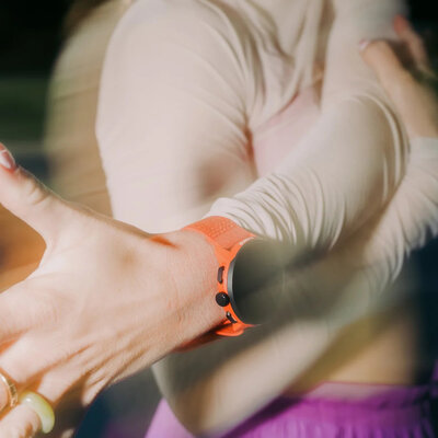 Textil pánt Suunto 22mm, narancssárga, méret S/M + M/L