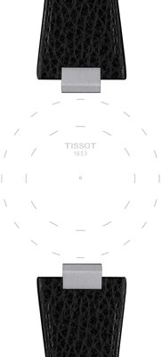 Bőrszíj Tissot T852.050.989 (modell esetében Tissot PRX 40mm), fekete, Quick Release
