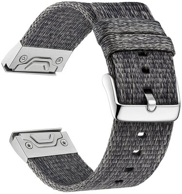 Nylon pánt Ricardo 20mm (pro Garmin Fenix 8/7S/6S (43mm), aj.), szürke V2, QuickFit