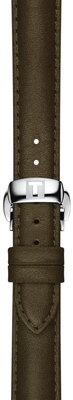 Bőrszíj Tissot T852.046.066 15mm, zöld, Quick Release