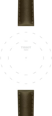 Bőrszíj Tissot T852.046.066 15mm, zöld, Quick Release