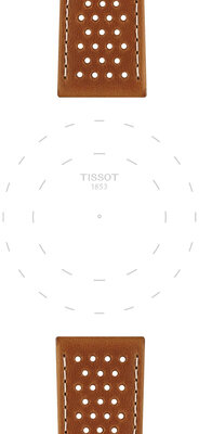 Bőrszíj Tissot T852.051.017 22mm, barna, Quick Release