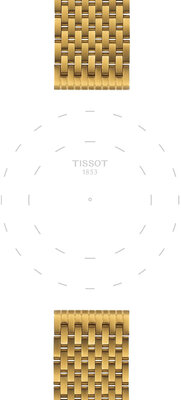 Acél karkötő Tissot T852.049.487 20mm, arany, Quick Release