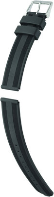 Szilikon szíj Hirsch Silverstone L 40518850-2, fekete, hosszúság L