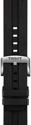 Szilikon pánt Tissot T852.047.708 22mm, fekete, Quick Release