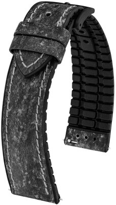 Műbőr szíj Hirsch Stone 0925044150-5, fekete, Quick Release