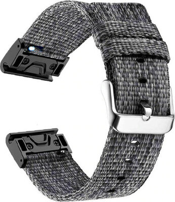 Nylon pánt Ricardo 20mm (pro Garmin Fenix 8/7S/6S (43mm), aj.), szürke V3, QuickFit