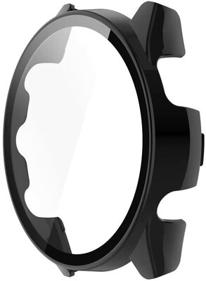 Védő tok (pro Garmin Forerunner 165), műanyag, fekete + üveg