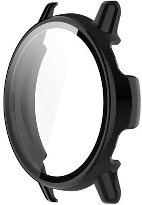 Védő tok (pro Garmin Vívoactive 5), műanyag, fekete + üveg