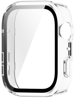 Védő tok (pro Huawei Watch Fit 4 Pro), műanyag, átlátszó + üveg