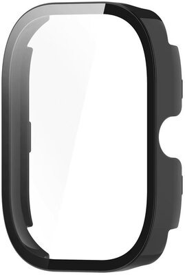 Védő tok (pro Xiaomi Redmi Watch 5 Active), műanyag, fekete + üveg