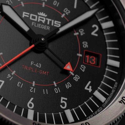 Fortis Flieger F-43 Triple-GMT Automatic COSC Chronometer F4260000